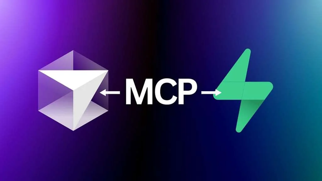 Logotipo de Supabase conectado mediante MCP a un editor de código